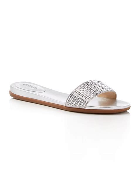 michael kors eleanor slide|Michael Kors Eleanor Embellished Slide Sandals .